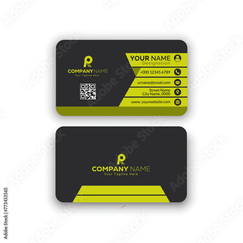 Corporate creative and modern Stylish Professional Business card template design (Double sided) photo