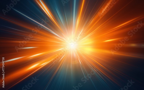 Glowing abstract sun burst with digital lens flare