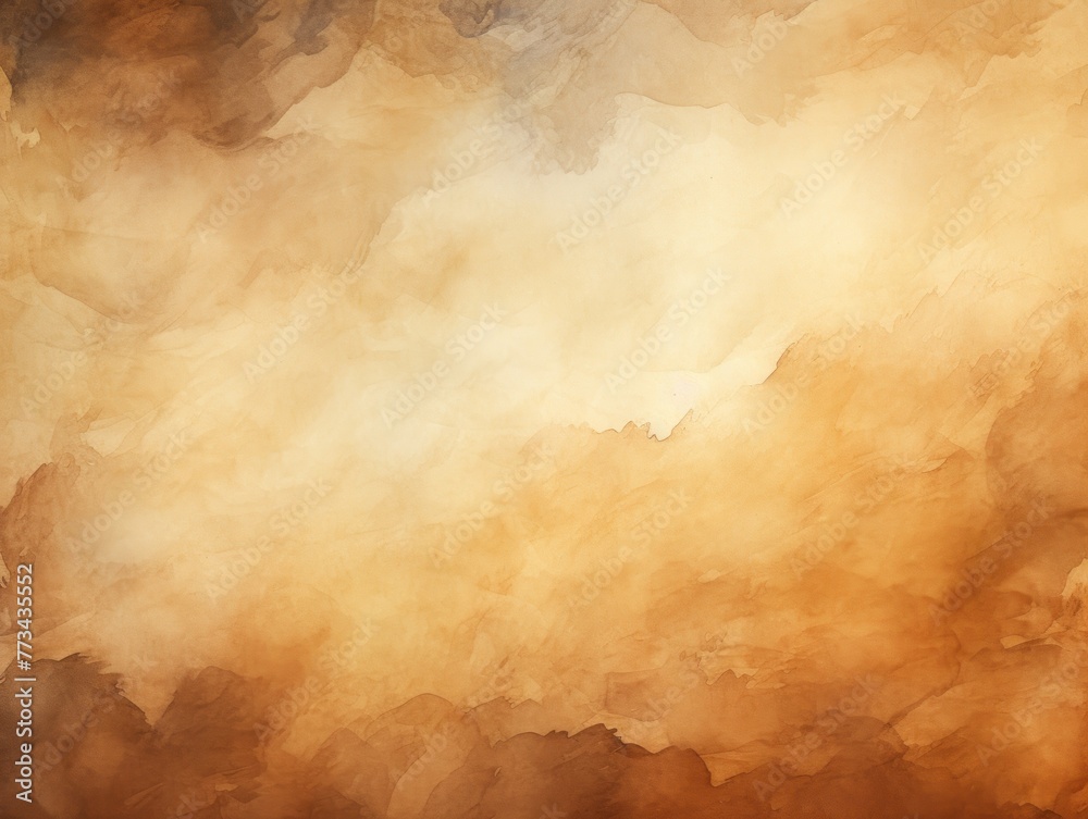 Tan dark watercolor abstract background