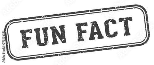 fun fact stamp. fun fact rectangular stamp on white background
