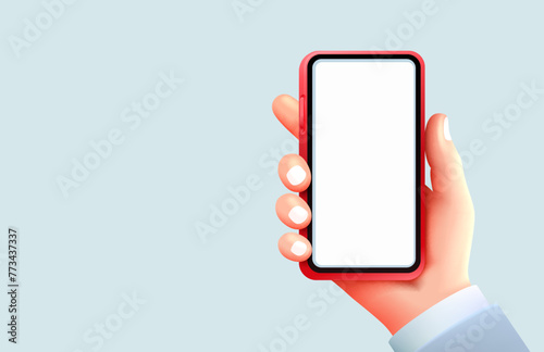 Smart phone using, hand hold gadget electronic. Vector illustration photo