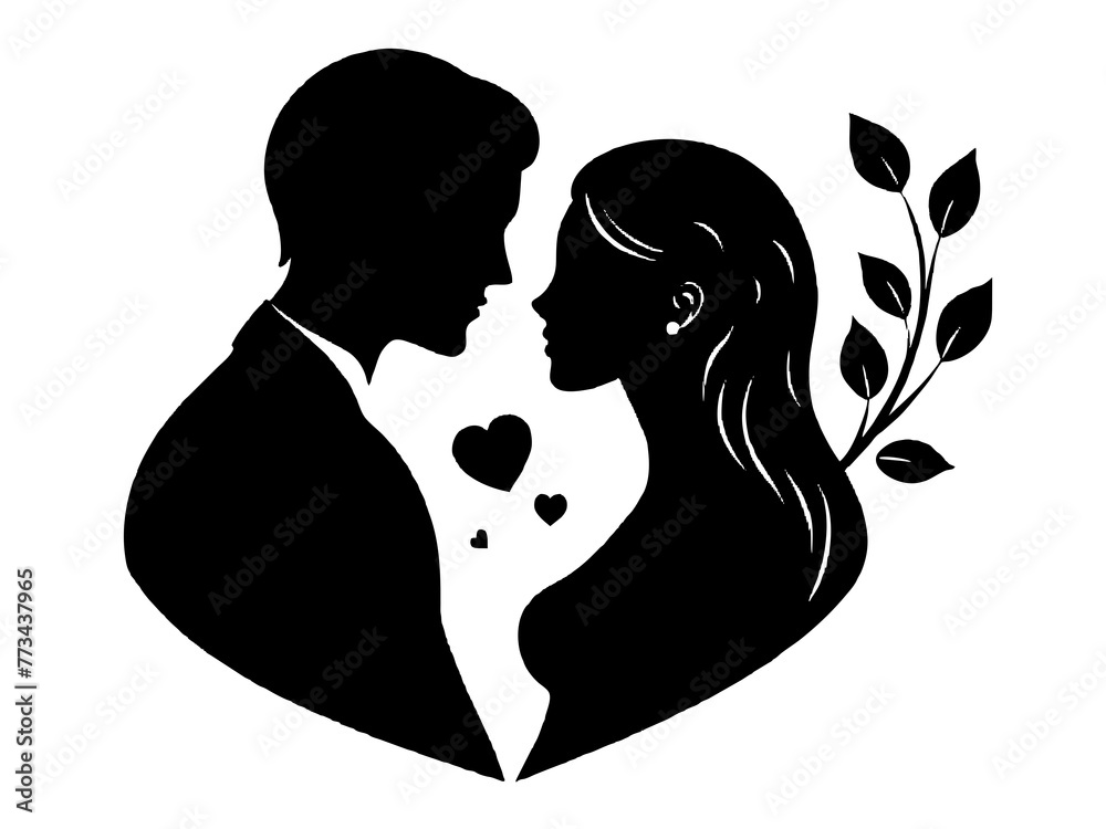 silhouette of a couple with heart silhouette ,tattoo design ,icon Silhouette ,logo and vector illustration silhouette of a couple with heart silhouette ,tattoo design ,icon Silhouette ,logo and vector illustration