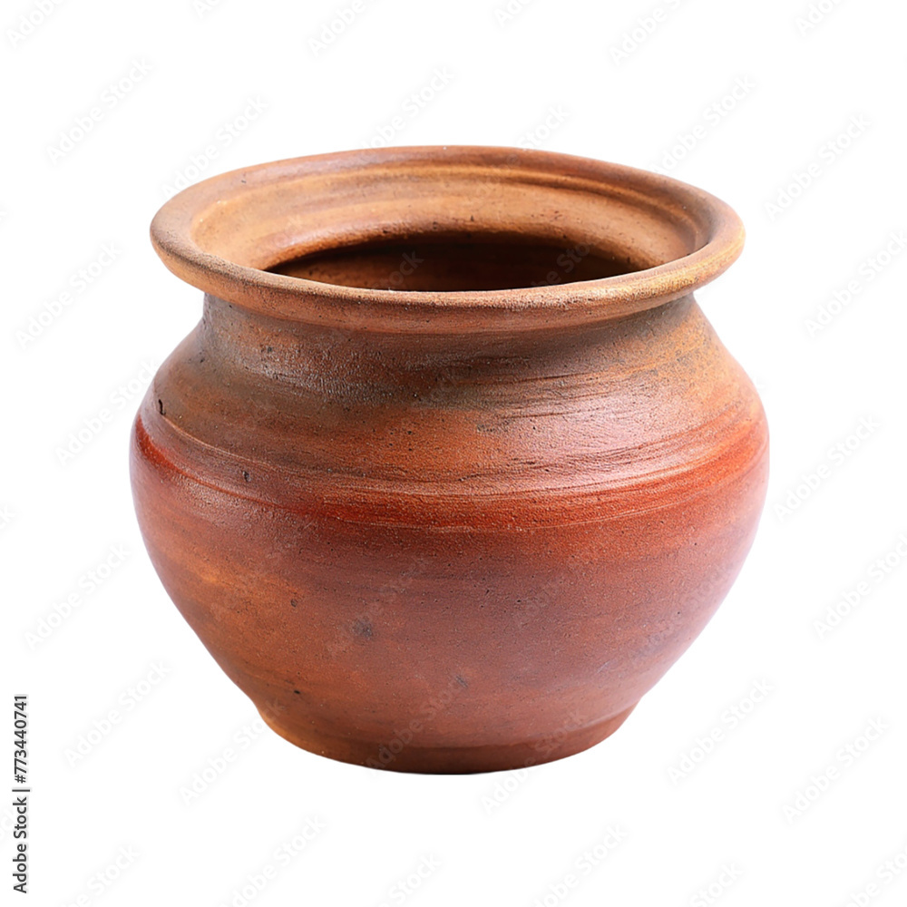 clay pot Isolated on transparent background