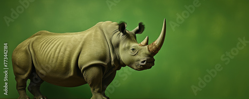African rhino detail.