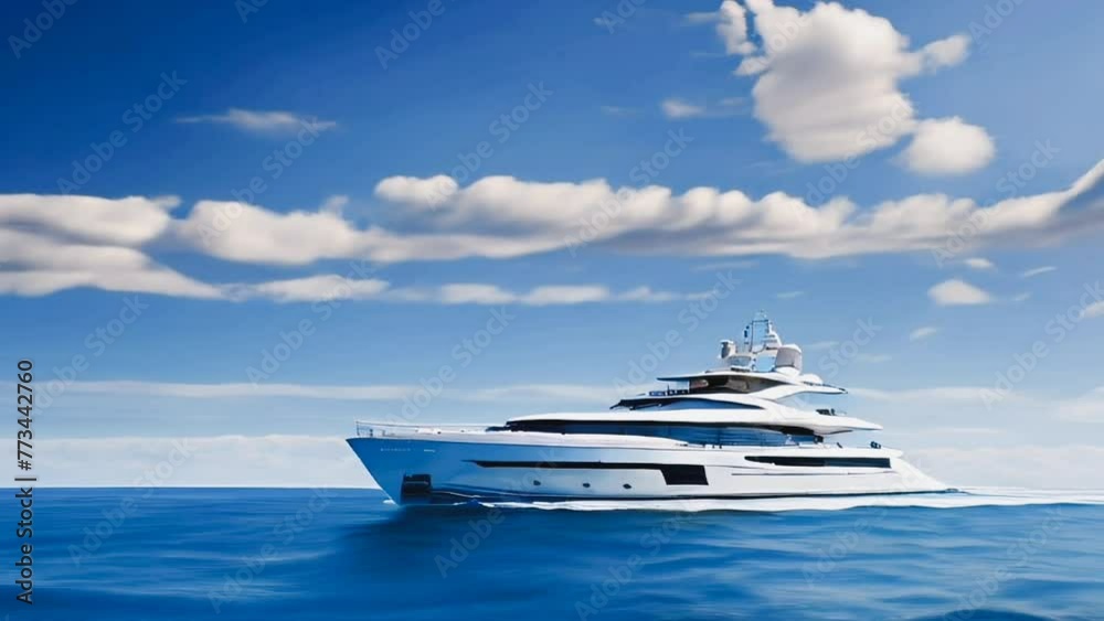 yacht sailing across the ocean