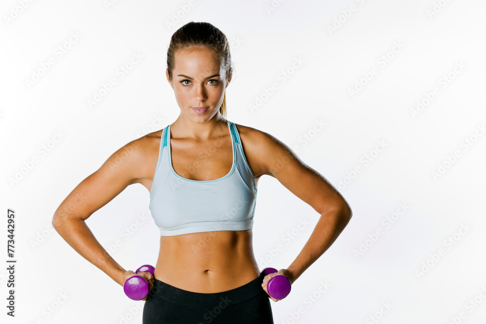 Sculpting Strength: Brunette Fit Model Shines in Studio Workout, Flaunting Fit Physique Sculpting Strength: Brunette Fit Model Shines in Studio Workout, Flaunting Fit Physique