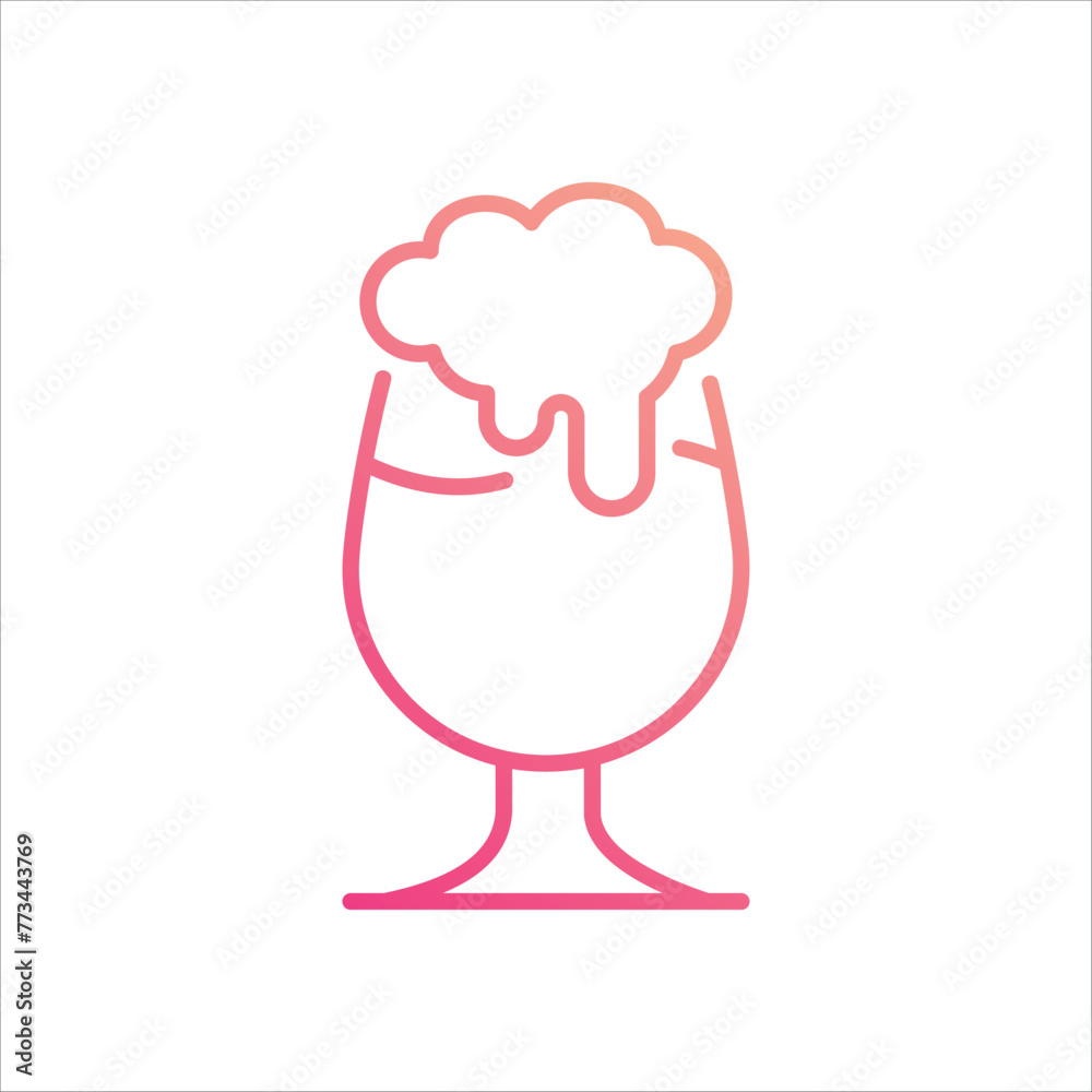 Obraz premium Beer icon editable stock vector icon