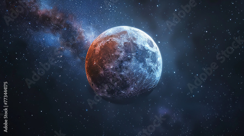space galaxy concept , planet in space background , space for text 
