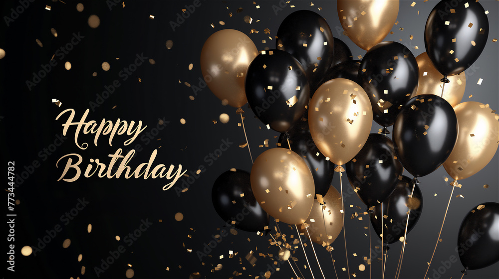 Birthday card background with the words