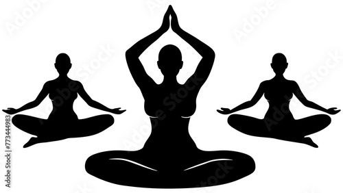 Deferent types of yoga vector illustration