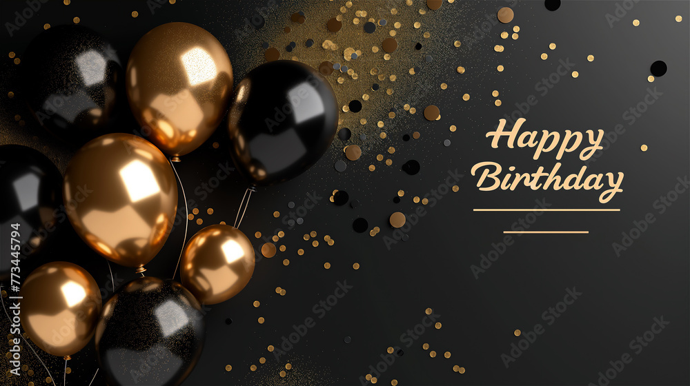 Birthday card background with the words