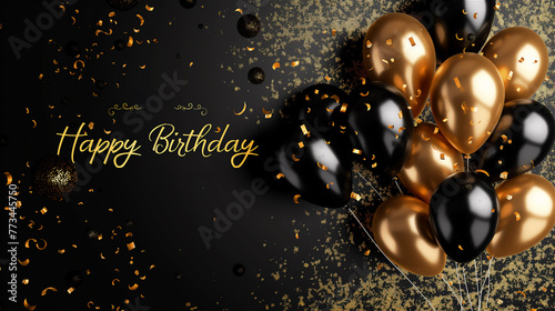 Obraz na płótnie Birthday card background with the words