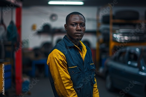 young car service worker dressed in uniform