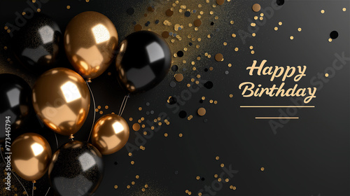 Obraz na płótnie Birthday card background with the words