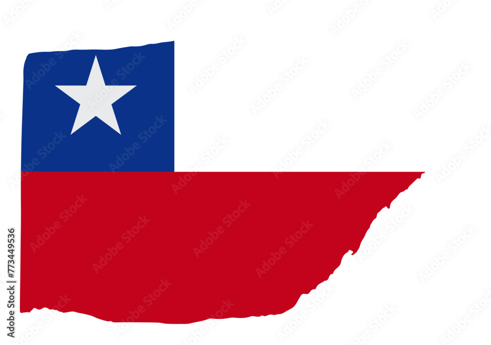 Chile flag with palette knife paint brush strokes grunge texture design. Grunge brush stroke effect Chile flag with palette knife paint brush strokes grunge texture design. Grunge brush stroke effect