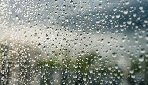 Droplets of rain on a window. Texture for backgrounds.