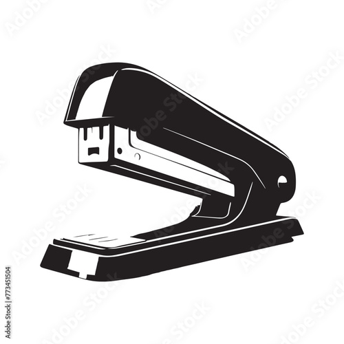 Stapler Silhouettes, Vintage Styled Stapler Art, Black and White Stapler Silhouettes, Durable Stapler Vector PNG, Classic Stapler Illustration
