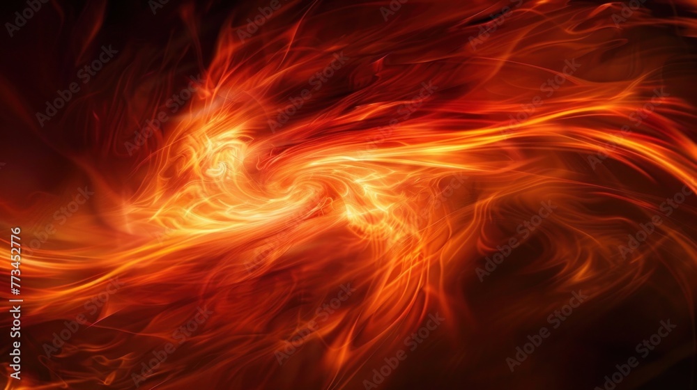Fototapeta premium An intense and artistic depiction of a fiery tornado, swirling in hot reds