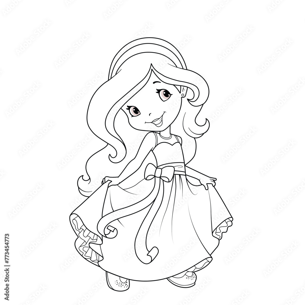 Coloring pages Cinderella little princess