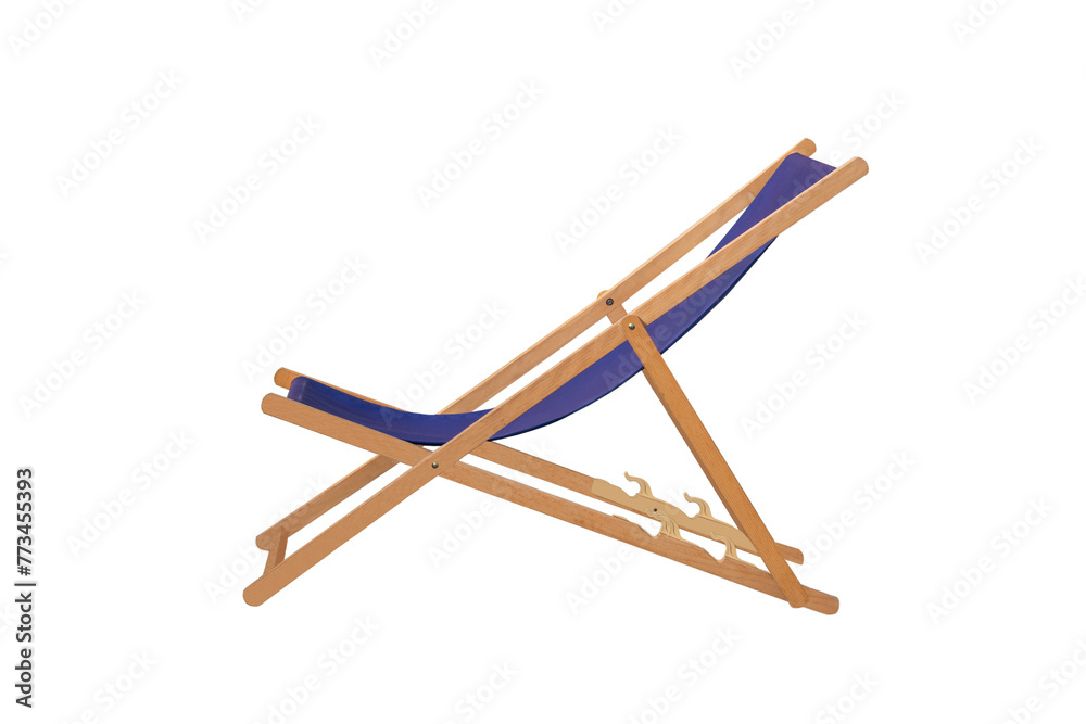 deck chair isolated on white background