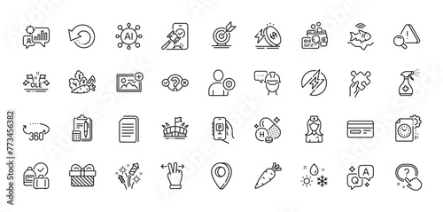 Question button, Hospital nurse and Security line icons pack. AI, Question and Answer, Map pin icons. Recovery data, Energy price, Project deadline web icon. Vector