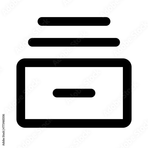 Safe and reliable document handling black outline icon pack
