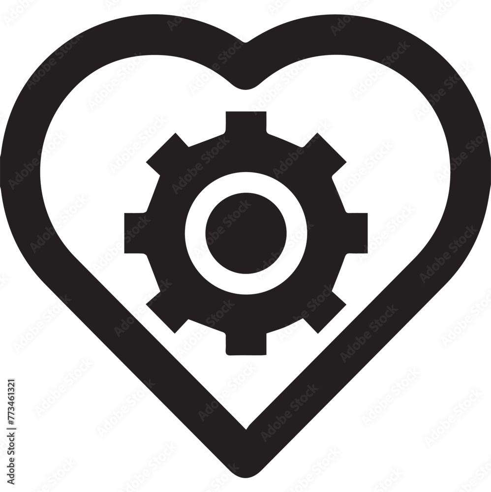 Heart icon, settings Heart icon, settings