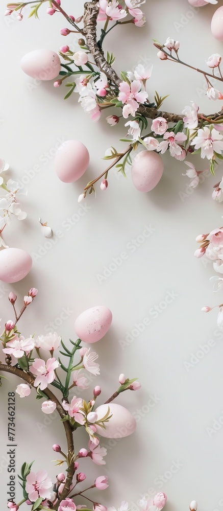 easter wreath background.