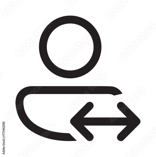 Man icon, directions indicator