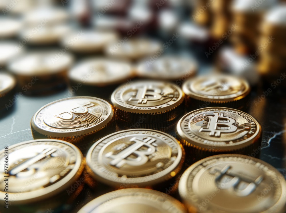 stack of Bitcoins stack of Bitcoins