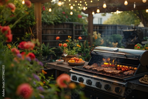 Outdoor gas grill