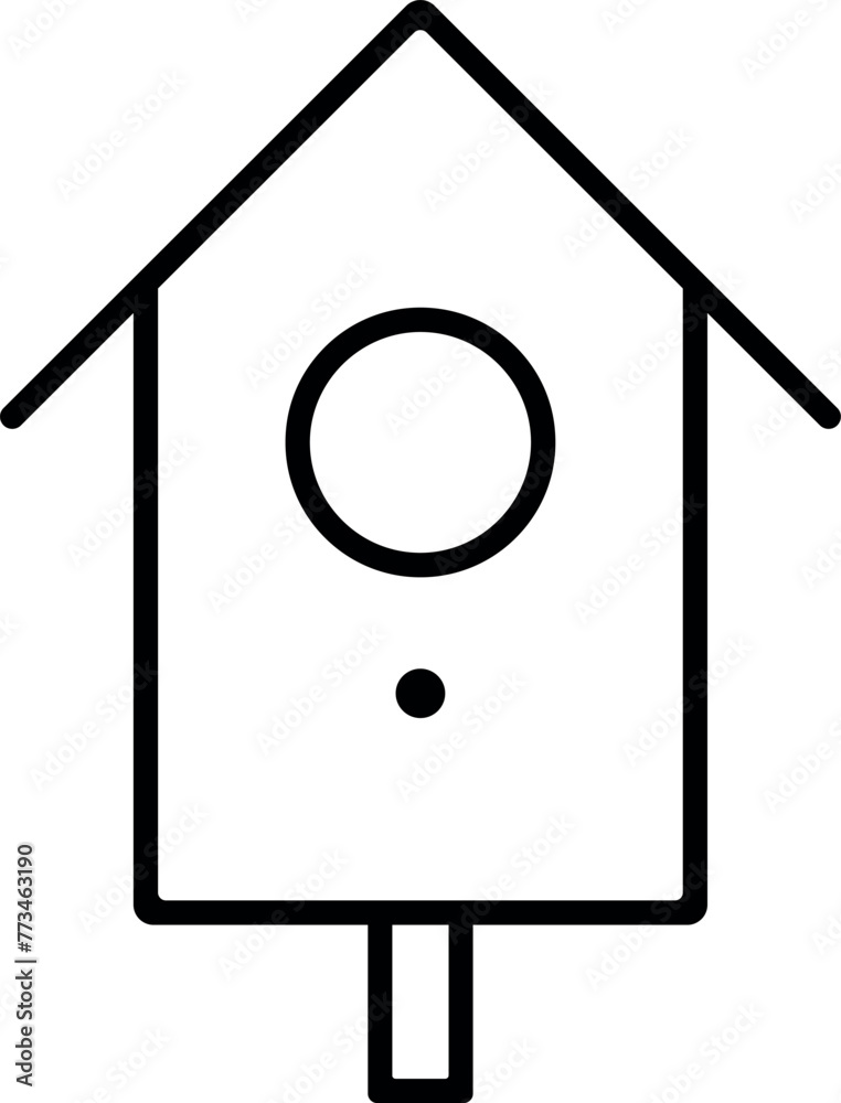 Outline bird feeder icon ilustration vector symbol