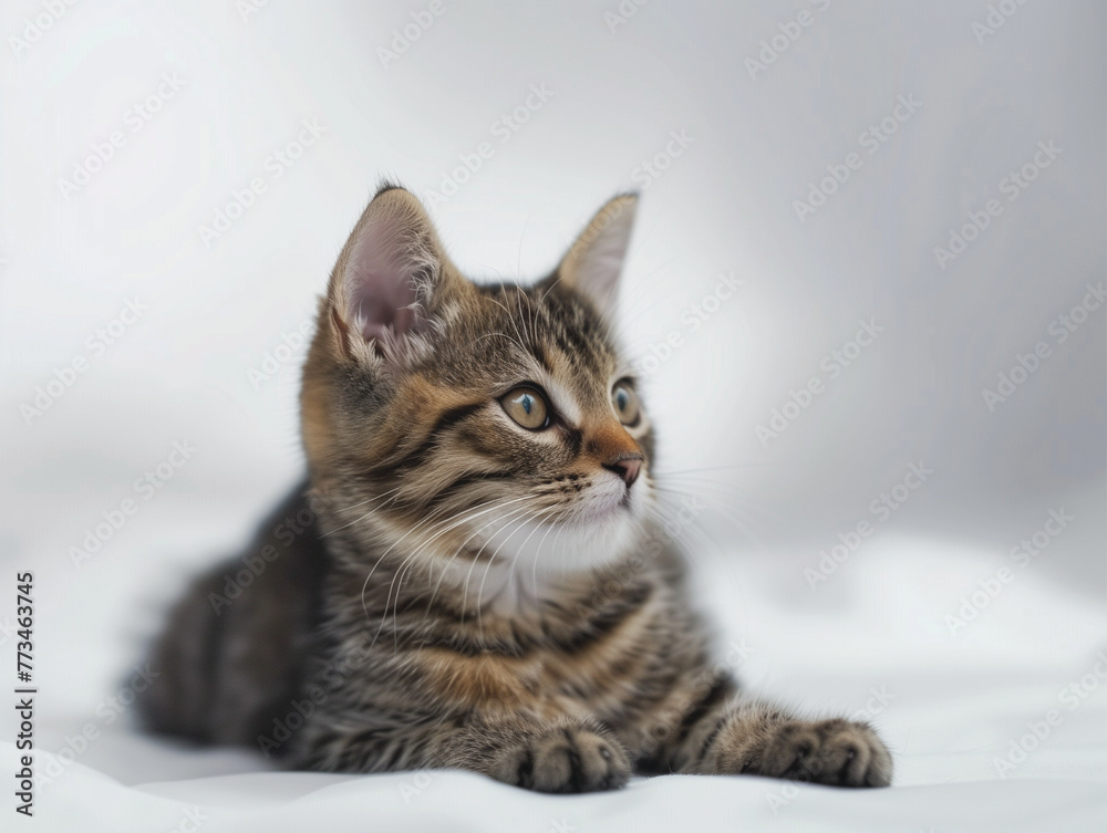 Technically Flawless Cat Image on White Background