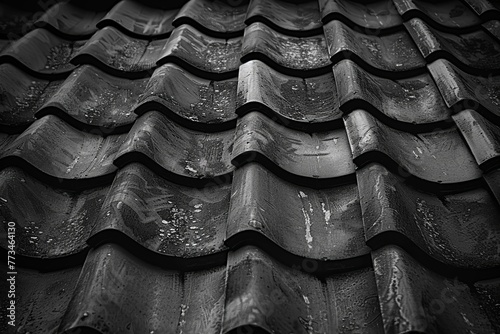 dark grey textured roof tiles