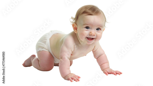 Wallpaper Mural Beautiful happy baby smiling isolated on Transparent background Torontodigital.ca