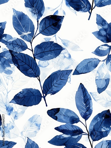 botanical leaf outline and silhouette print modern blue and white --ar 3:4 Job ID: 9e1ba248-6c86-40a3-bb00-4f0b95f0cf53