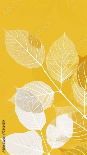 plant leaves silhouette background.