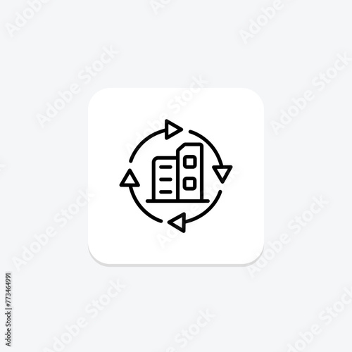 Building Restoration icon, building, architecture, design, historic, editable vector, pixel perfect, illustrator ai file