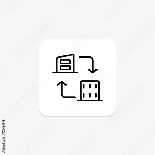 Building Conversion icon, building, renovation, architecture, design, editable vector, pixel perfect, illustrator ai file