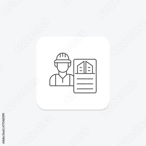 Building Contractor icon, energy, innovation, power, renewable, editable vector, pixel perfect, illustrator ai file