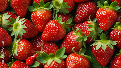 ripe juicy strawberry closeup background vitamin