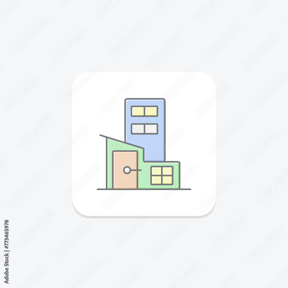 Building Refurbishment icon, energy, grid, power, renewable, editable vector, pixel perfect, illustrator ai file Building Refurbishment icon, energy, grid, power, renewable, editable vector, pixel perfect, illustrator ai file