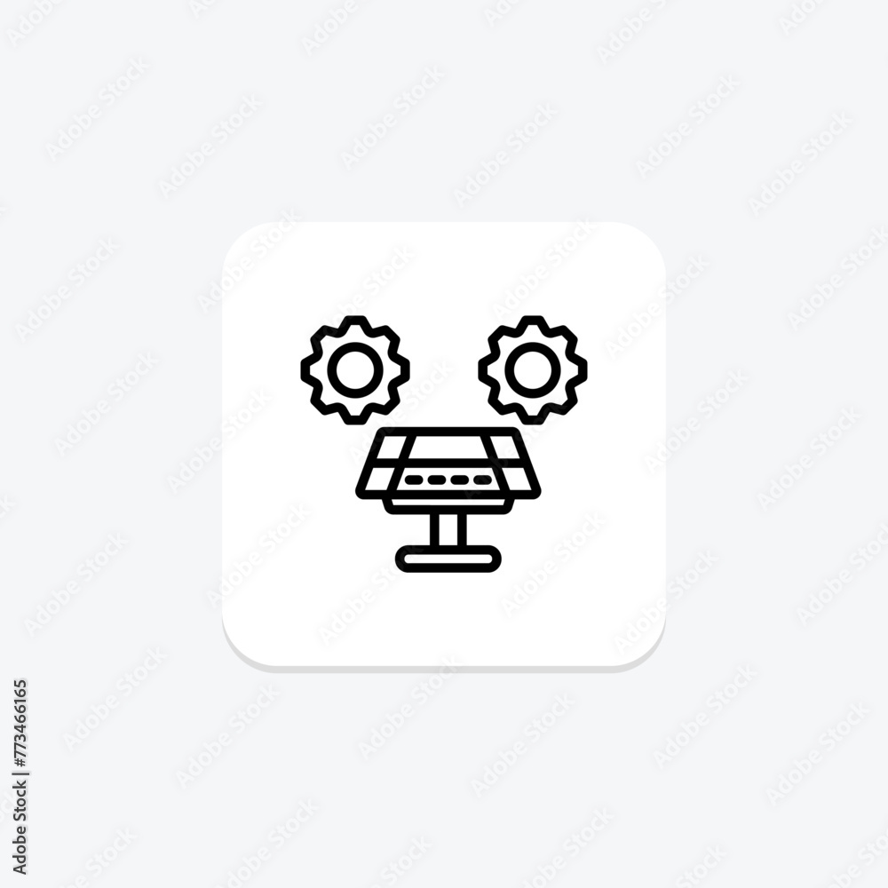 Solar Energy System icon, energy, system, power, renewable, editable vector, pixel perfect, illustrator ai file