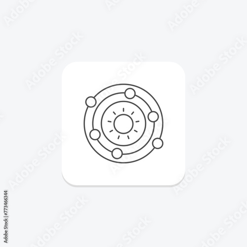 Solar System icon, system, energy, power, sun, editable vector, pixel perfect, illustrator ai file