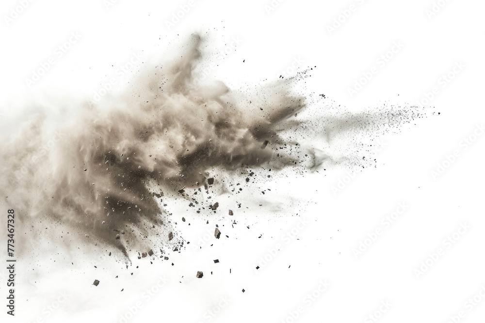 A black and white photo of a dust cloud, suitable for various design projects A black and white photo of a dust cloud, suitable for various design projects