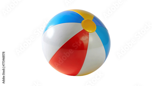 Beach ball isolated on Transparent background.