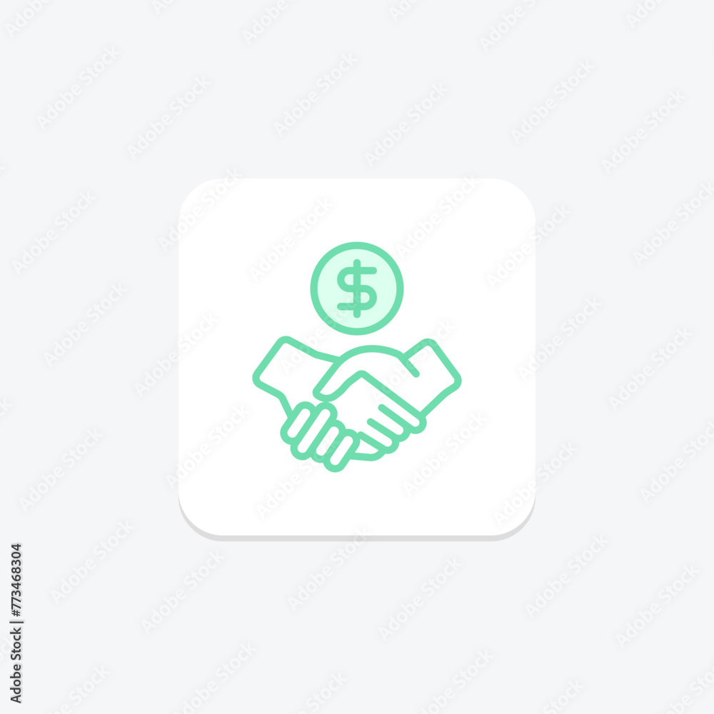 Business Cooperation icon, cooperation, collaboration, partnership, alliance, editable vector, pixel perfect, illustrator ai file