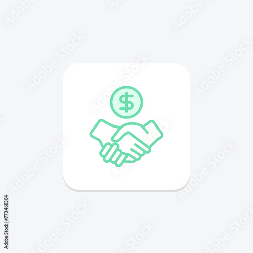 Business Cooperation icon, cooperation, collaboration, partnership, alliance, editable vector, pixel perfect, illustrator ai file