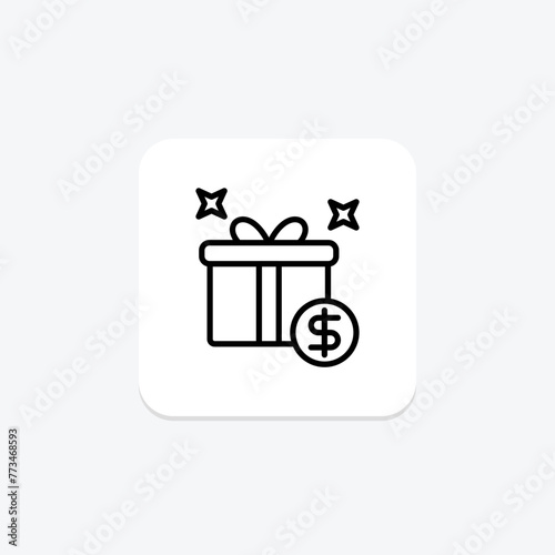 Bonus Reward icon, reward, incentive, recognition, gift, editable vector, pixel perfect, illustrator ai file