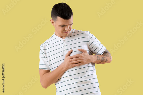 Young man suffering from ch...